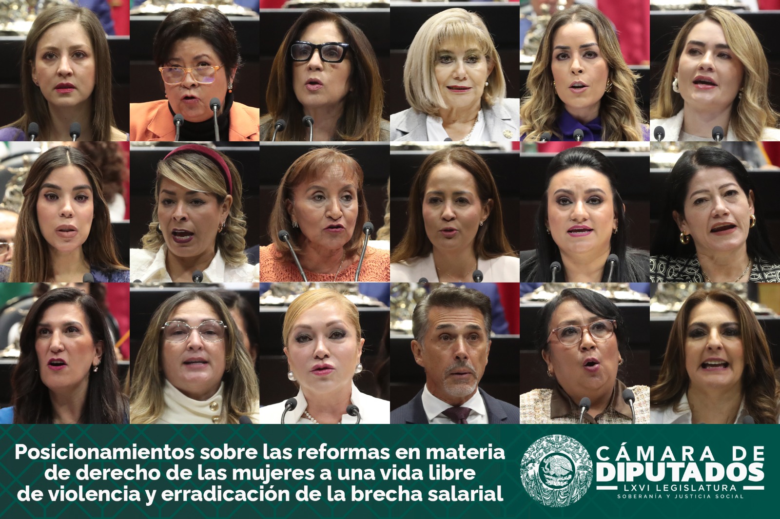 Intervienen diputadas y diputado de Morena, PAN, PVEM, PT, PRI y MC.