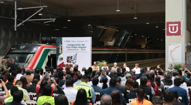 Inauguran tren que conectará Buenavista con el AIFA