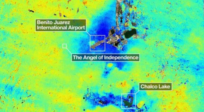 Nuevo satélite de NASA revela en tiempo real hundimiento de CDMX